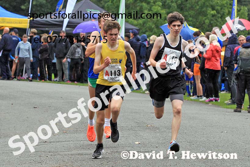 Boys under-15s 2023 Northern 6 and 4 Stage Relays and Youngsters, Birkenhead Park, Wirral.  Photo: David T. Hewitson/Sports for All Pics